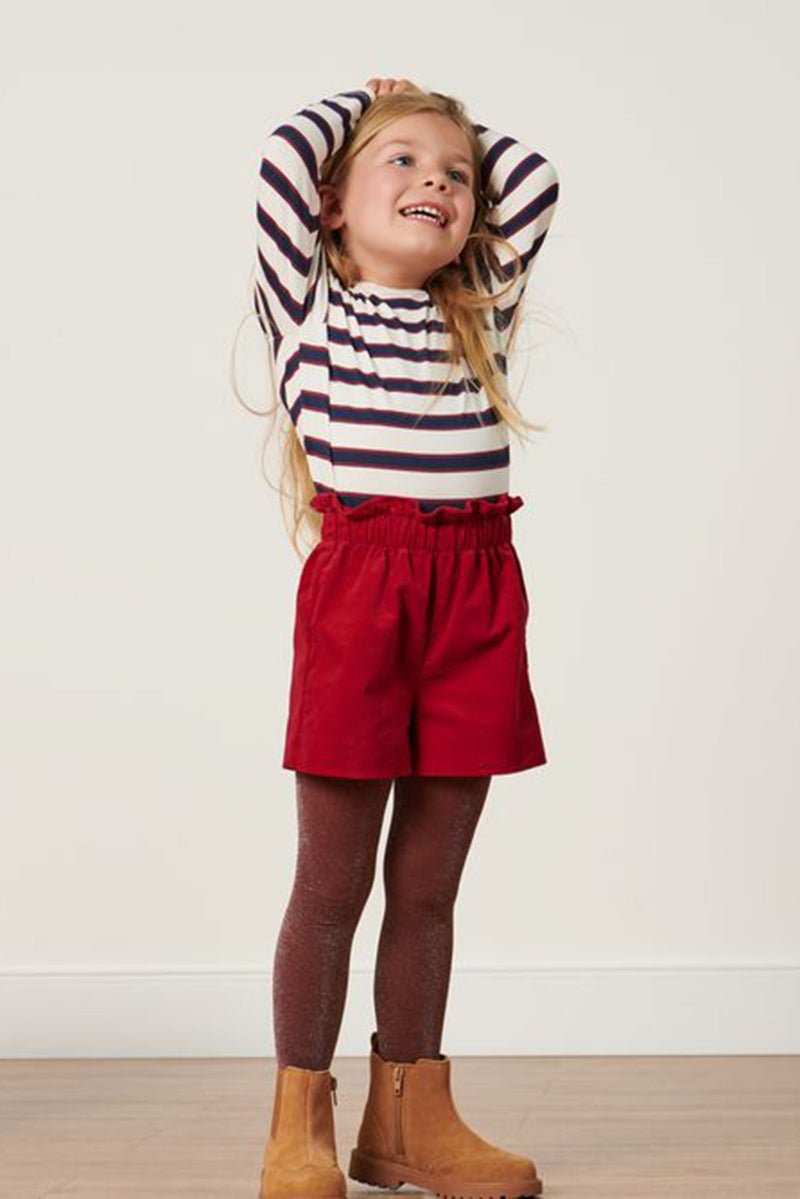 Tchibo Toddlers Girl Velvet Shorts, Red - Image 1